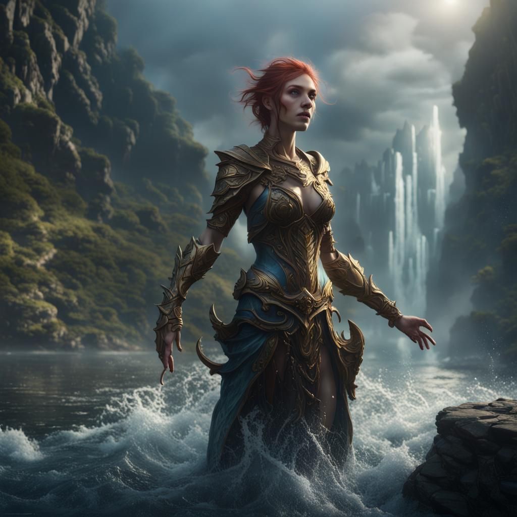 Teleportation Through Water: A Detailed Matte Painting