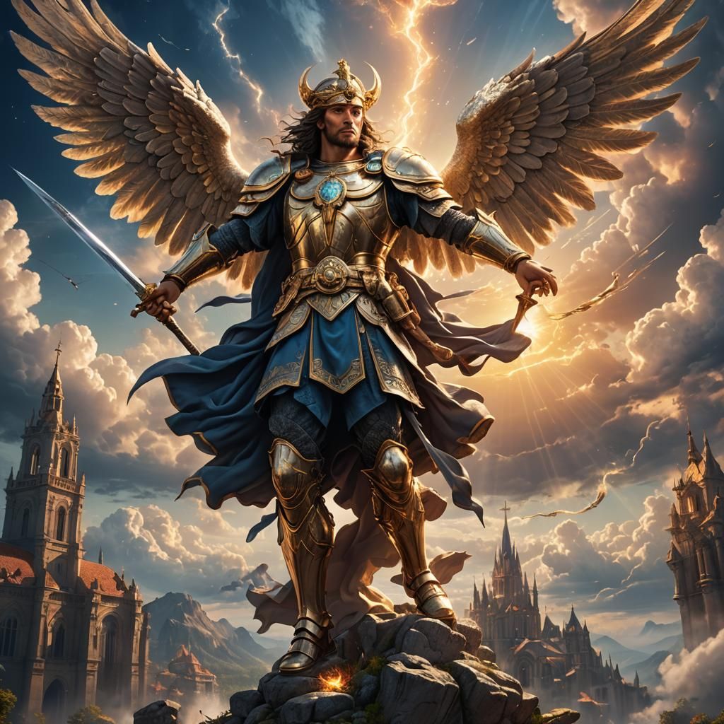 St Michael in Radiant Heavenly Sky