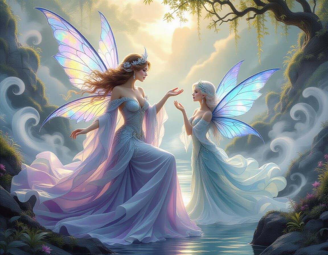 Ethereal Volcanic Fairy and Liquid Sylph Fantasy