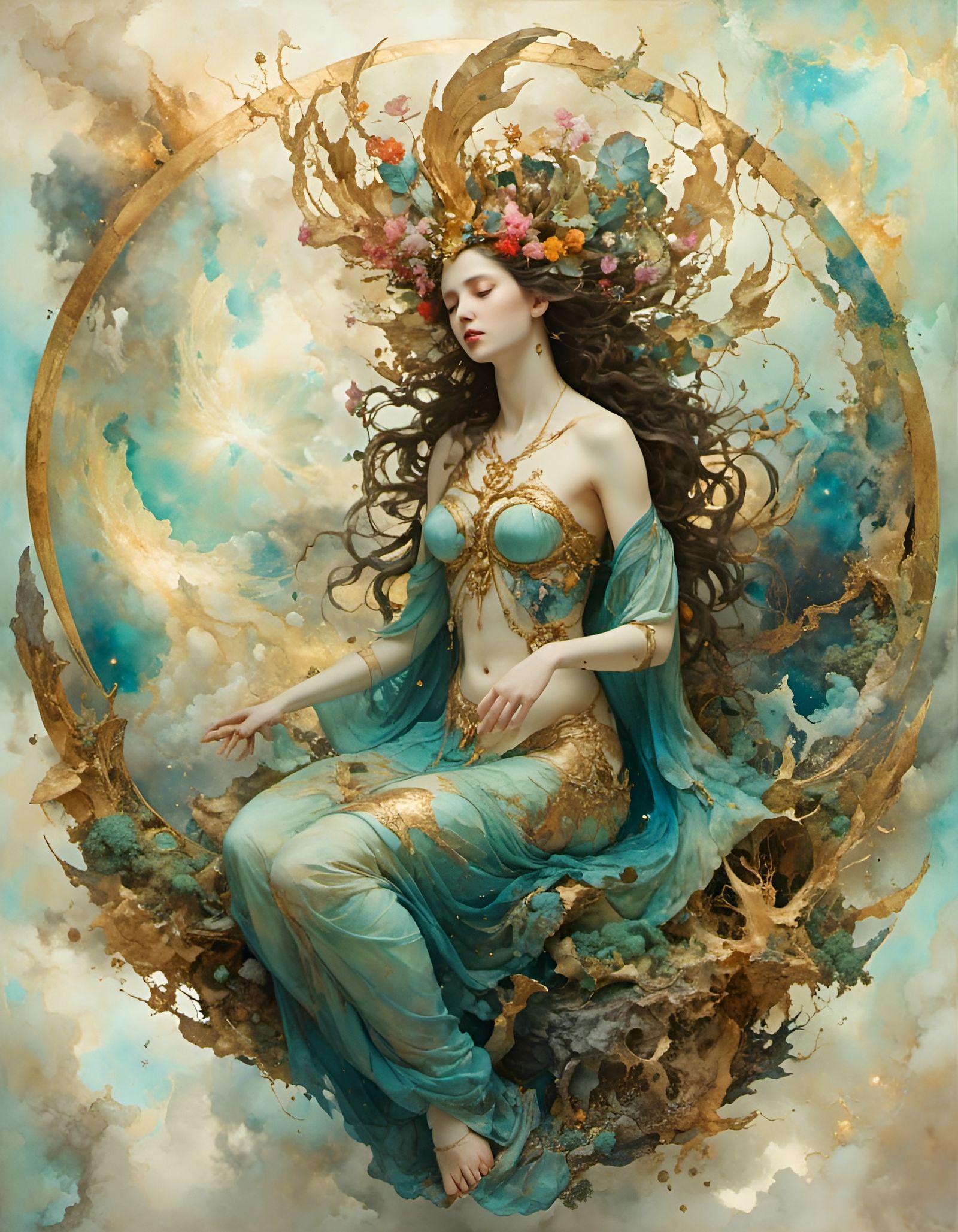 Goddess of Harmony in Hyperkraximalism Style