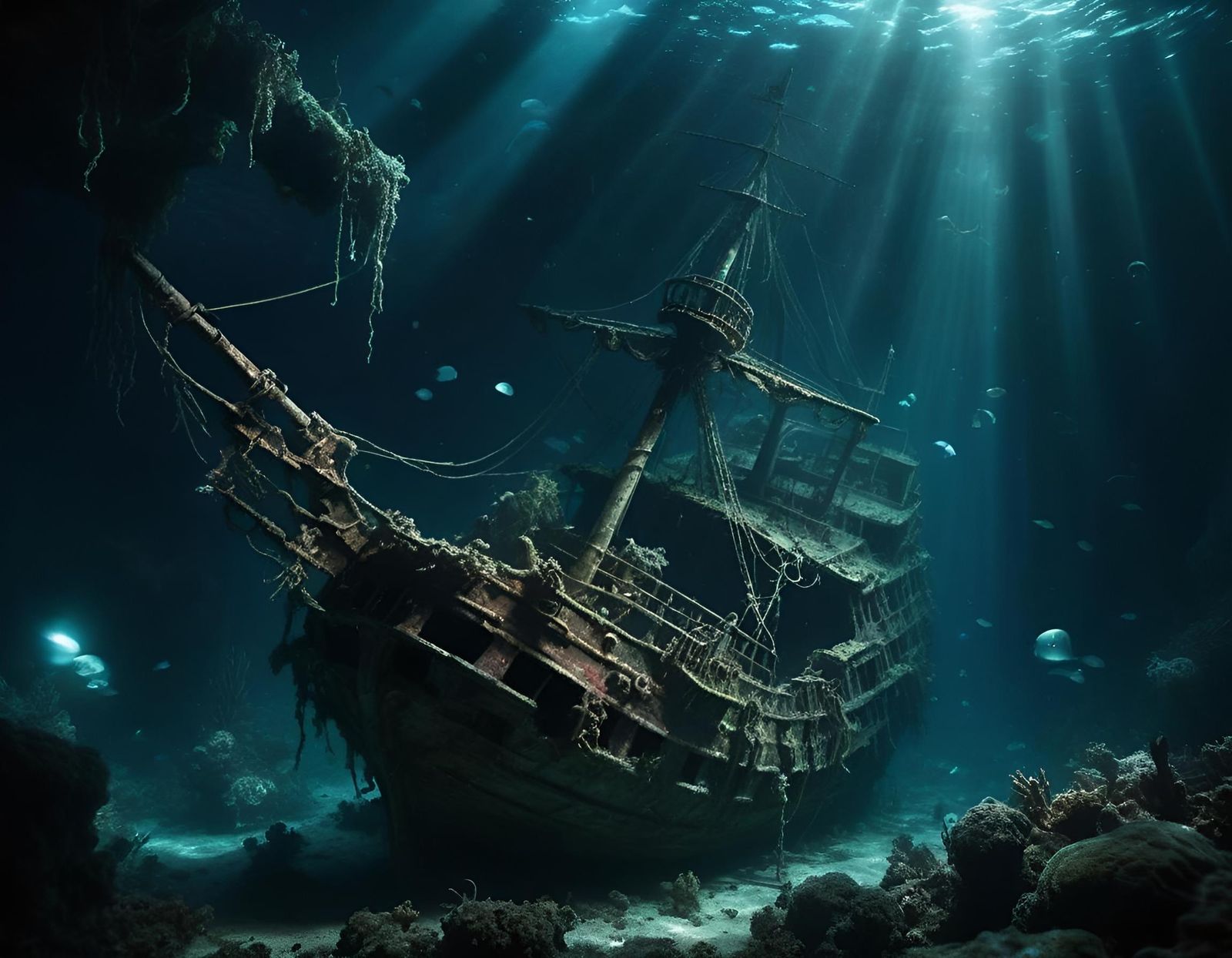 Galleon Sunk in Abyssal Depths