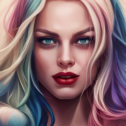 Margot Robbie as Harley Quinn: Detailed Portrait