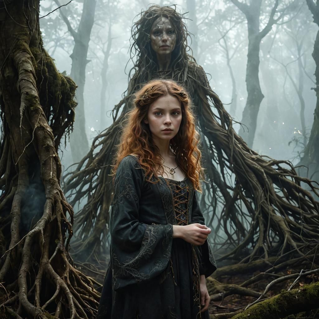 Surreal Witch Apprentice, Intricate Detail