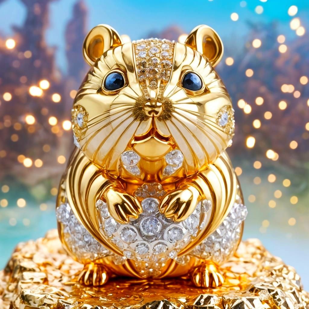 Precious Cutie: golden and platinum hamster