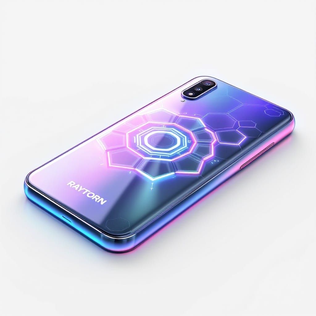 Futuristic Smartphone Concept with Holographic Display in 8K