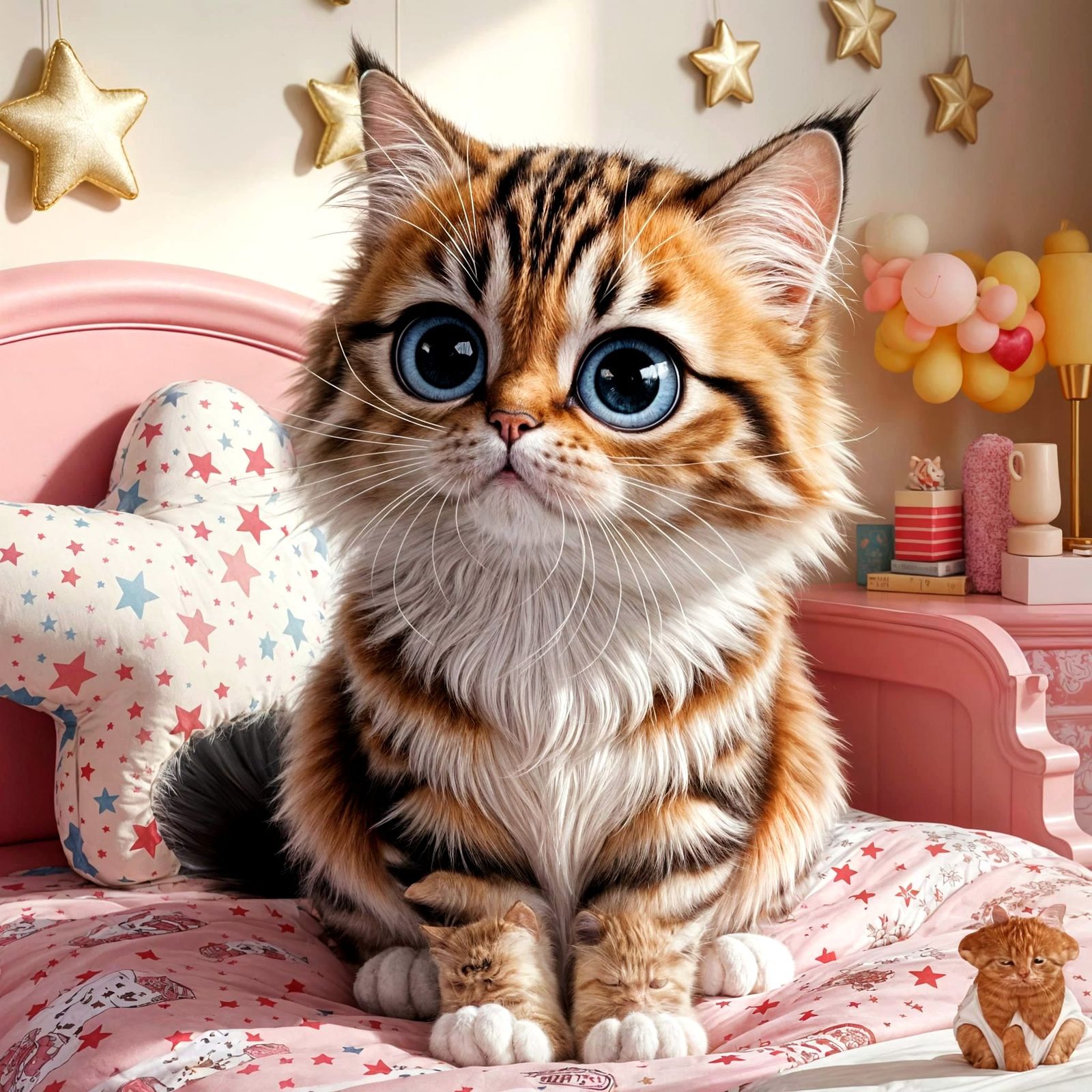 Kawaii Cat in Child's Bedroom