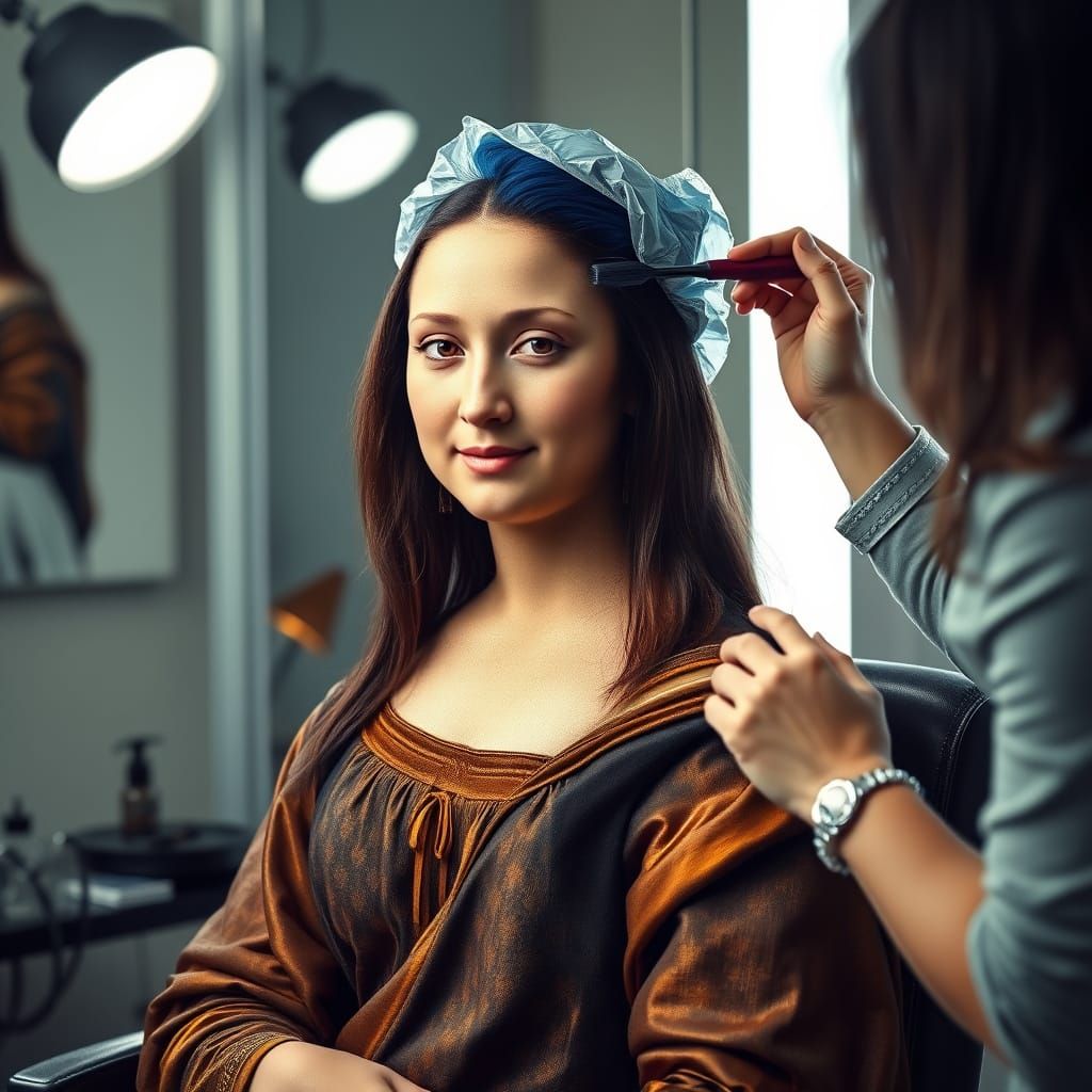 Mona Lisa Gets a Modern Hair Makeover