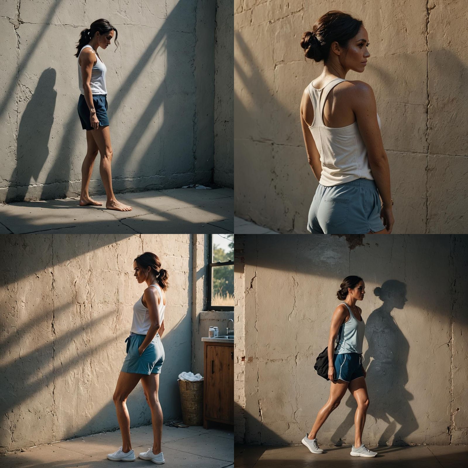 Woman Showcasing Legs in Casual Athletic Wear