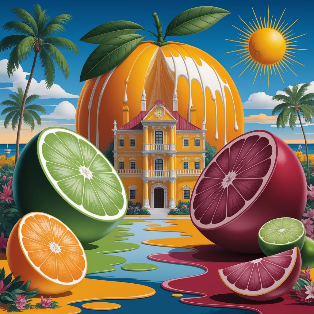 Surreal Citrus Mansion in Tropical Cove