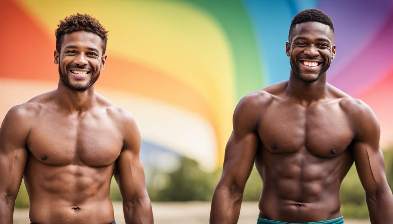 Photorealistic Portrait of Two Smiling Men