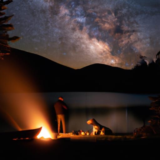 Camping Under the Stars with Dog