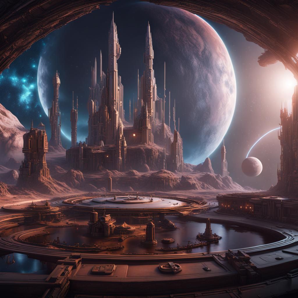 Fantastical Space School Concept Art in Deep Color