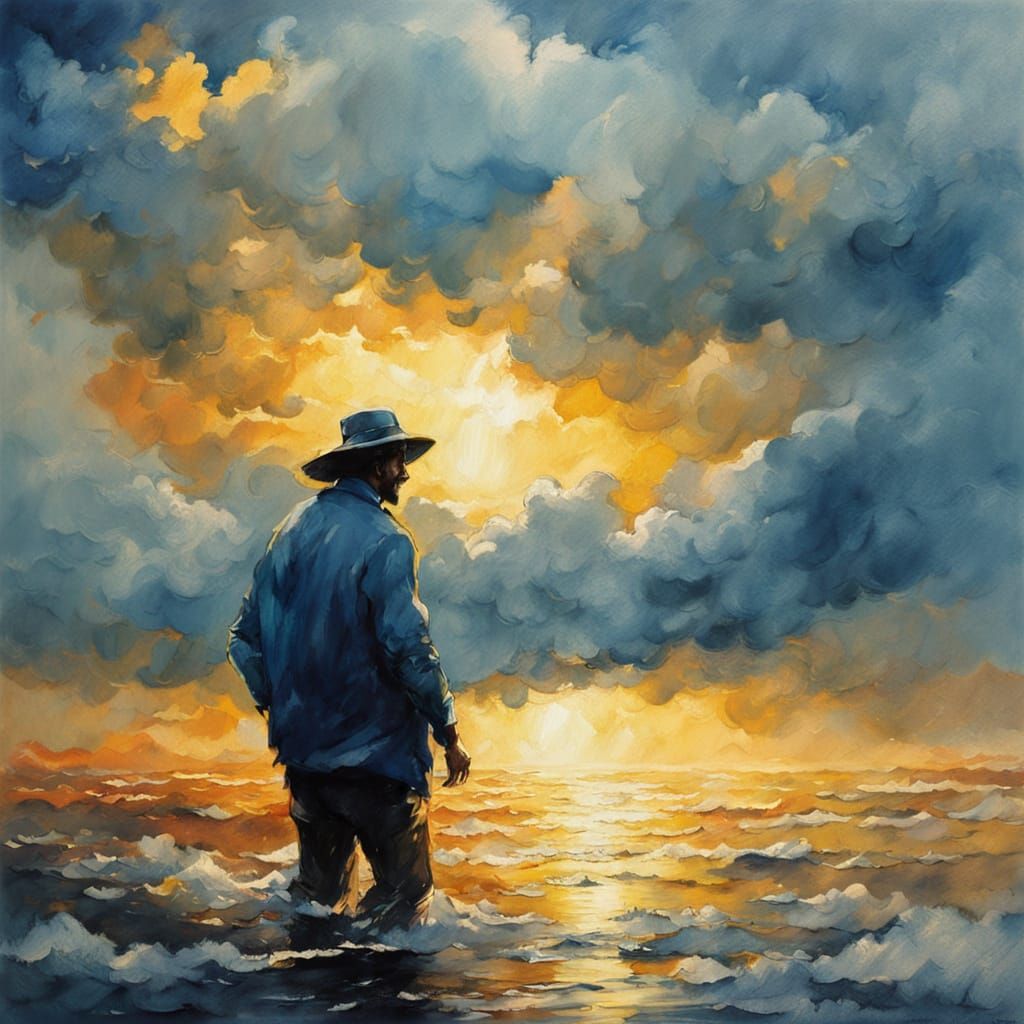 Stormy Sky with Outstretched Figure