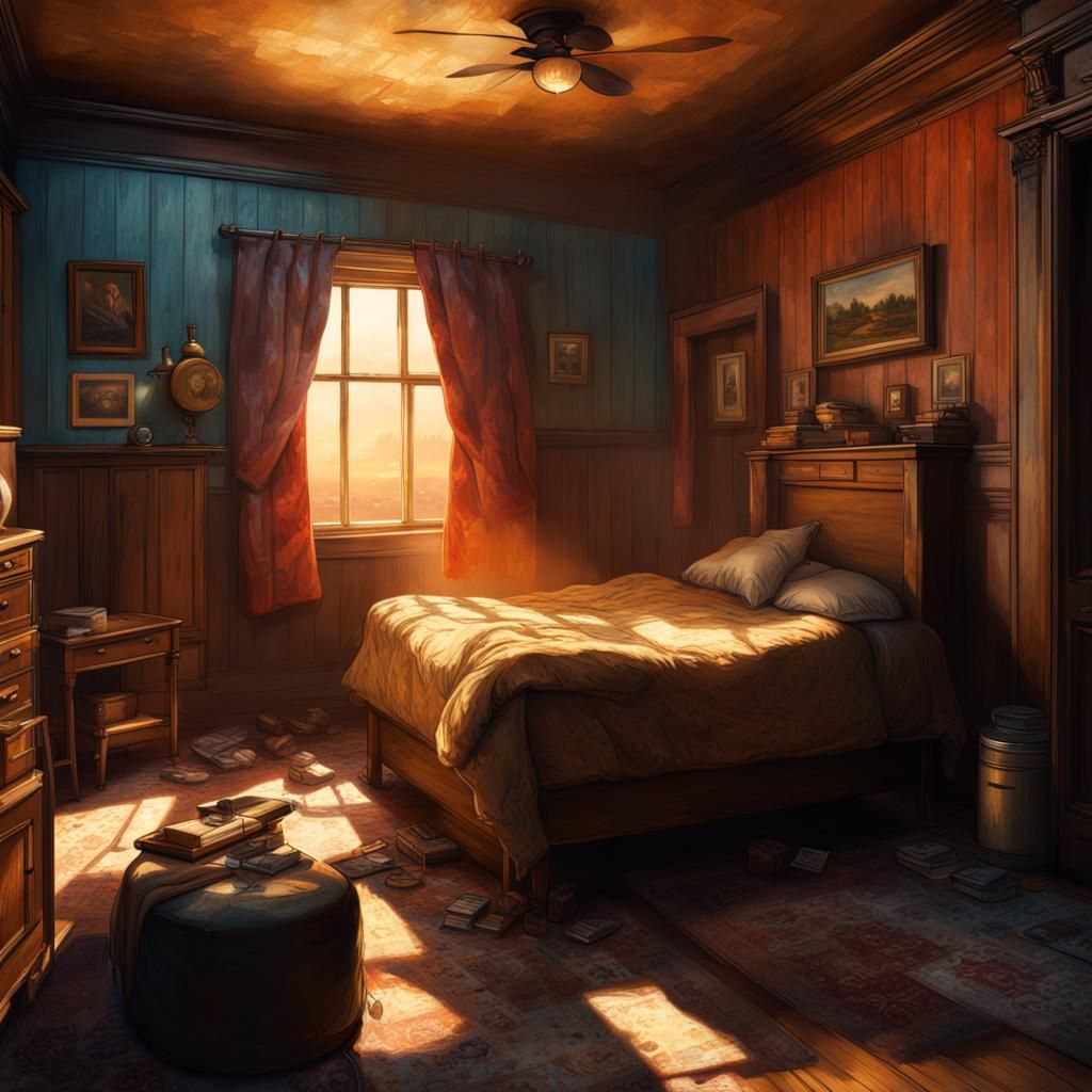 Bandit Gang Hideout in 1860s Hotel Room