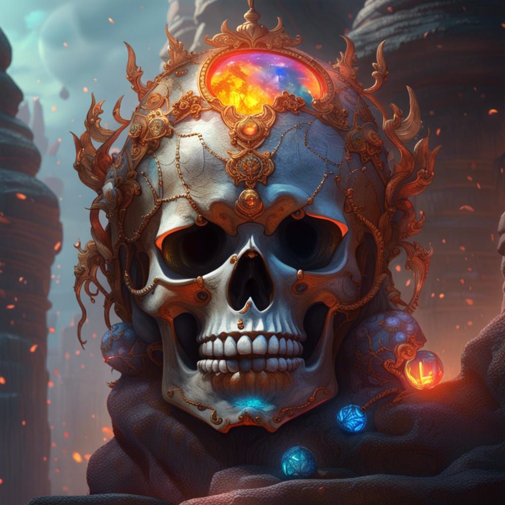 Opal Skull Lost in Ancient Temple