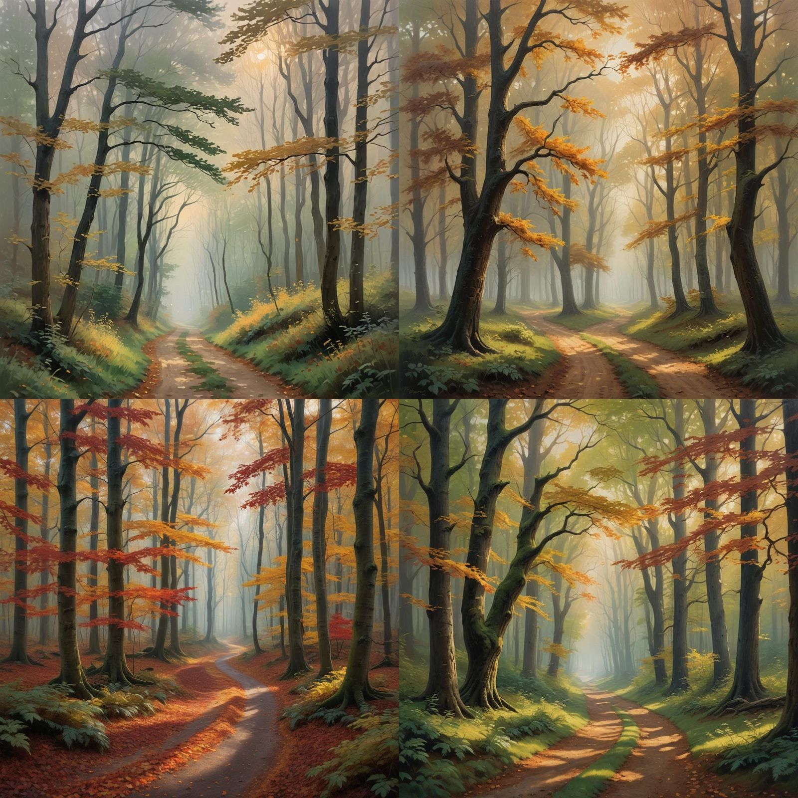 Serene Autumn Landscape at Dusk