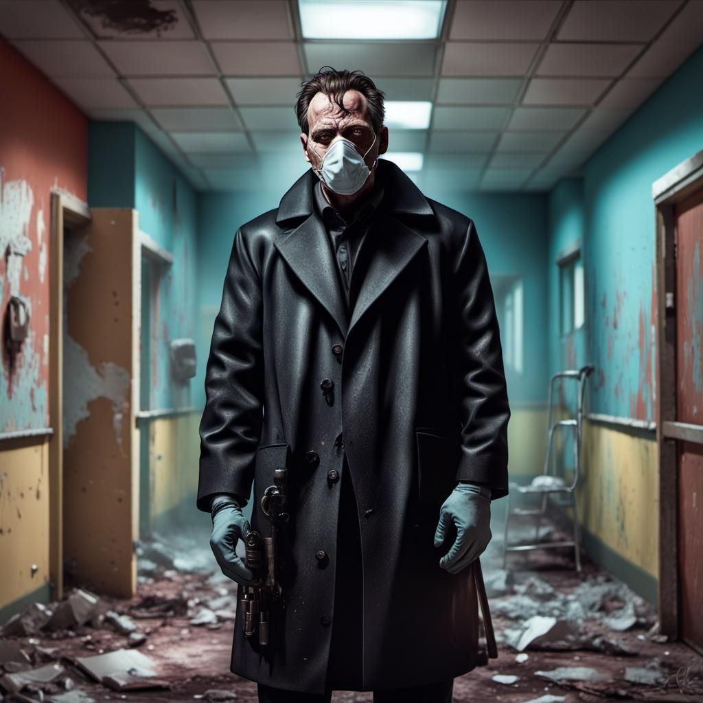 Hyperrealistic Serial Killer in Destroyed Psych Ward