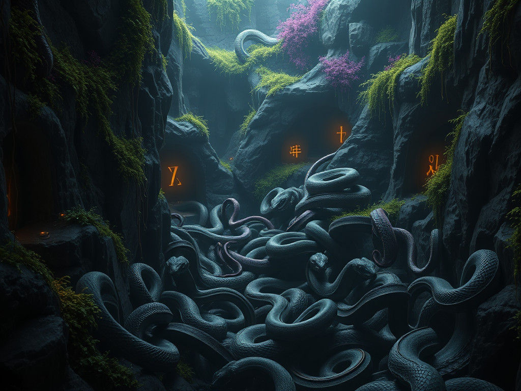 Mystical Snake Pit Digital Matte Painting