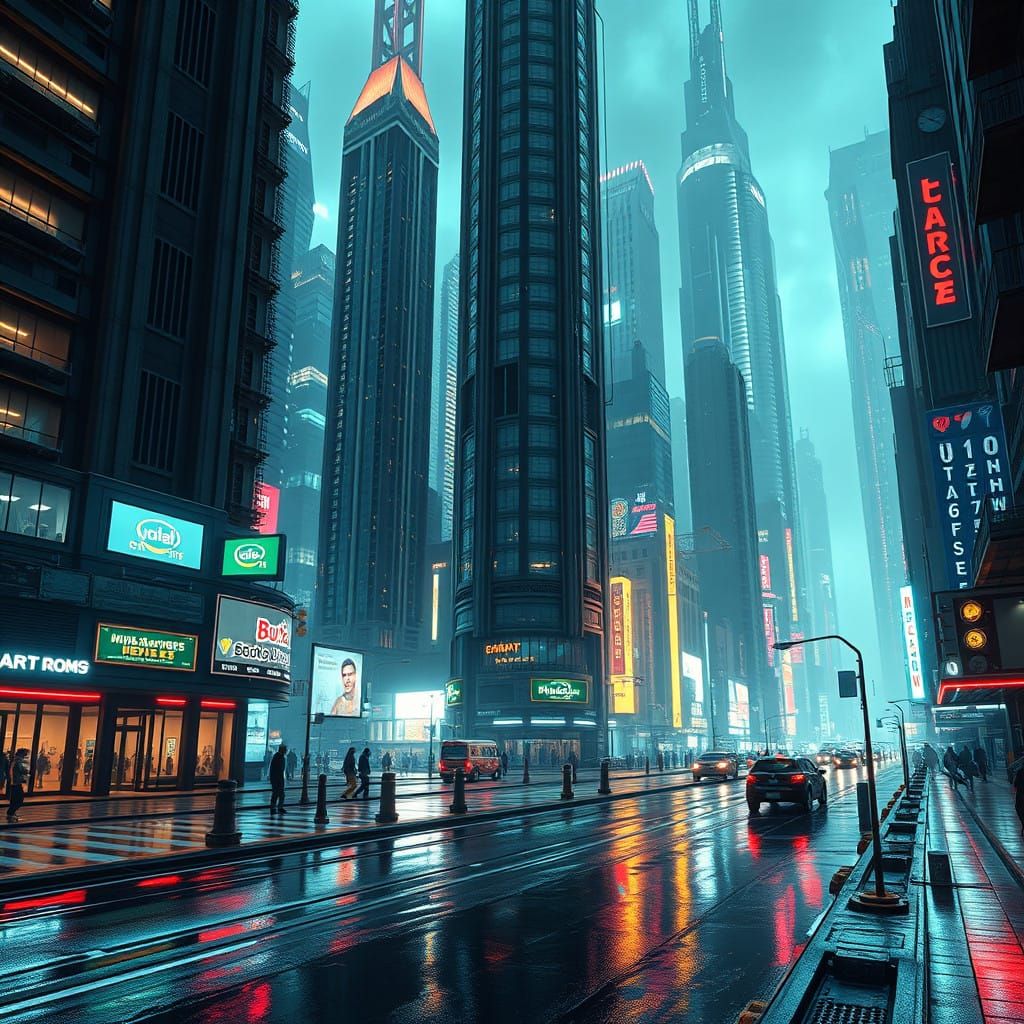 Ethereal Futuristic Cityscape in Unreal Engine Style