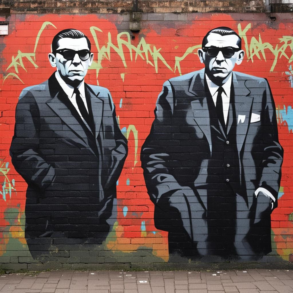 Kray Twins Graffiti Art