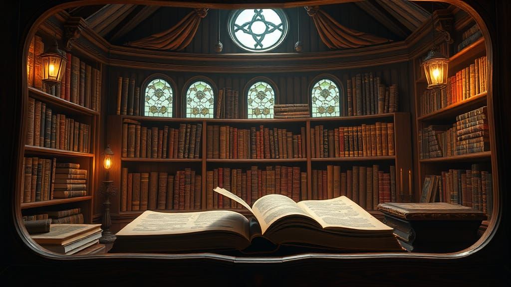 Whimsical Library Hidden in a Vintage Violin Case