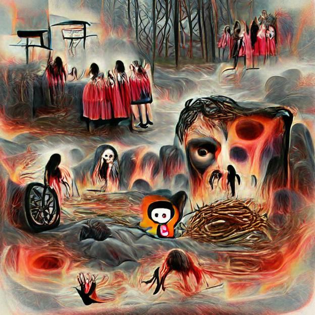 Horrific Landscape Generated by AI