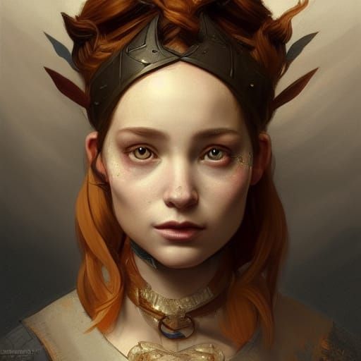 Renaissance Portrait of a Bearded Dwarf Woman