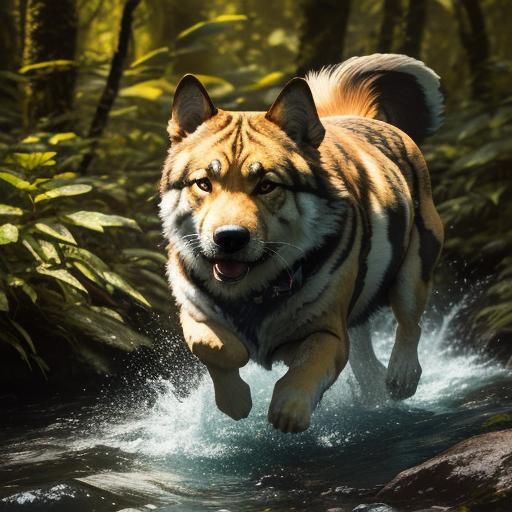 Gończy Szwajcarski Runs Through Swiss Forest