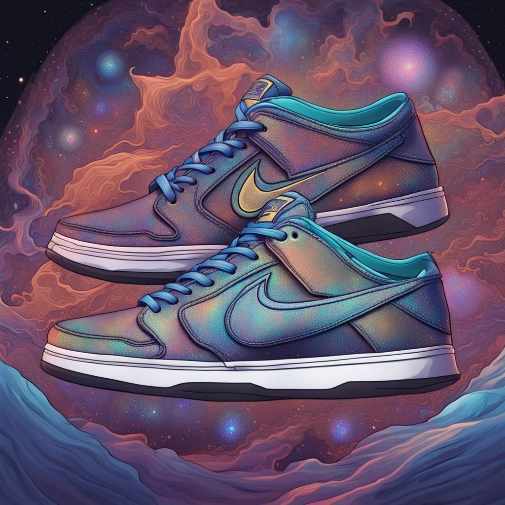Nike SB Shoes in Astral Cosmic Illustration
