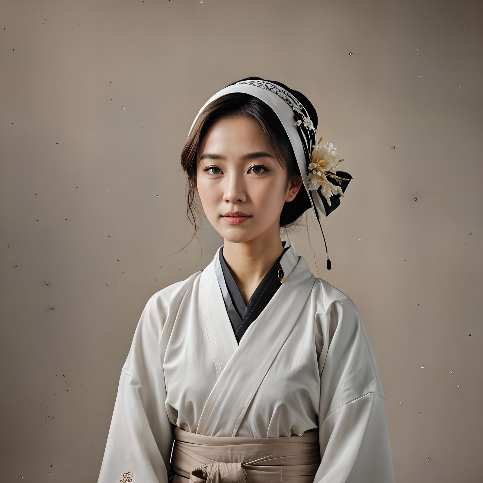 Elegant Japanese Woman with Almond Eyes