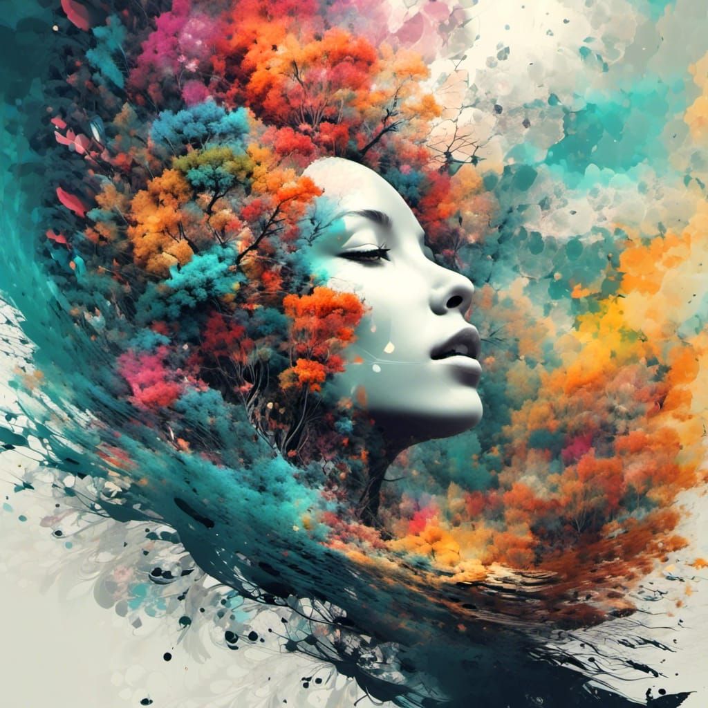 <lora:Muted Rainbow:1.0> Create innovative mixed media style...