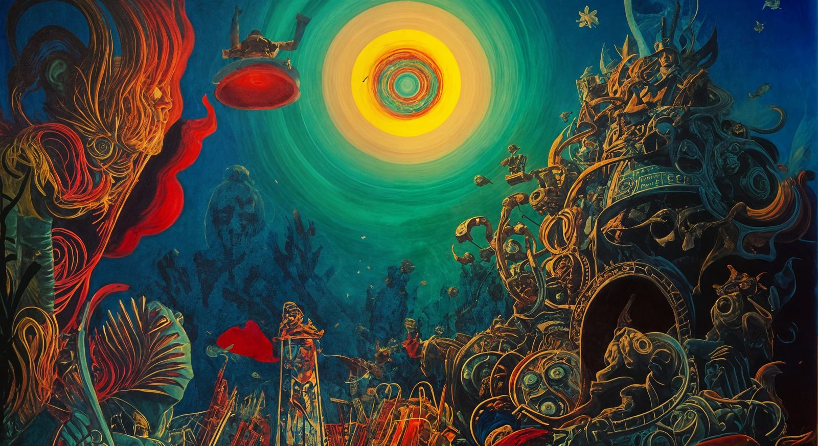Psychedelic Interzone Storybook Illustration