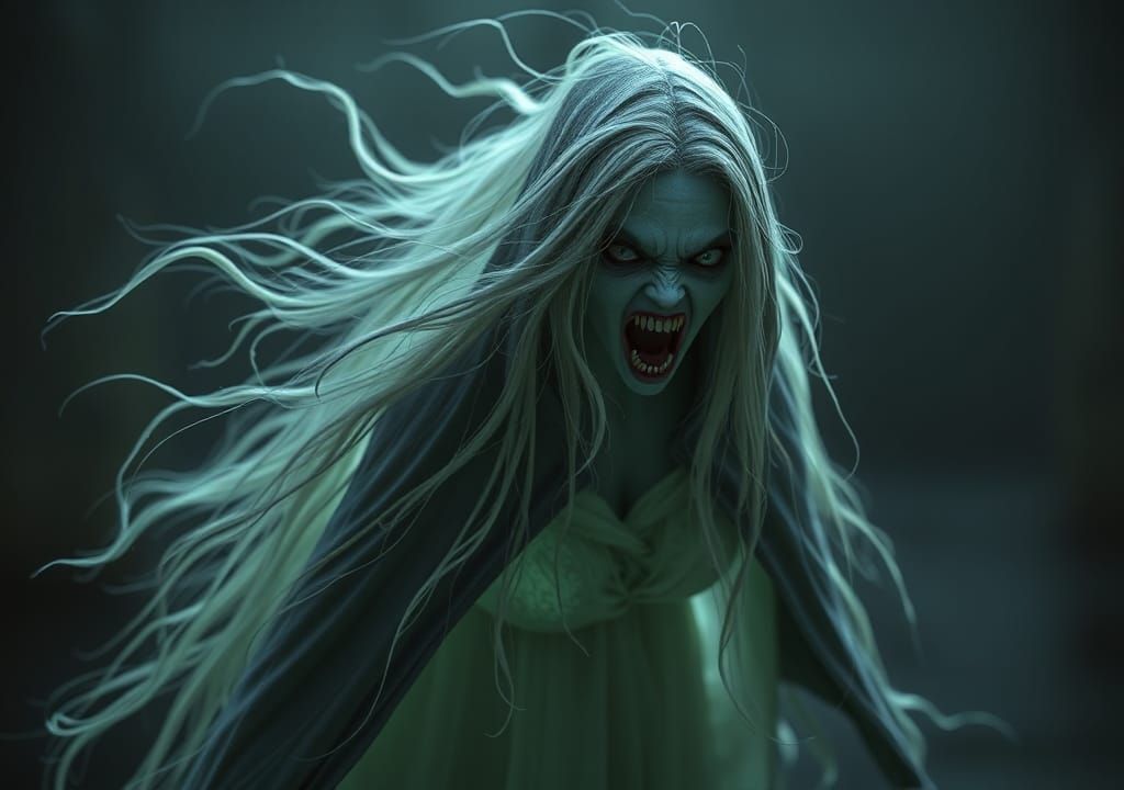 Ethereal Banshee Screaming in the Irish Countryside