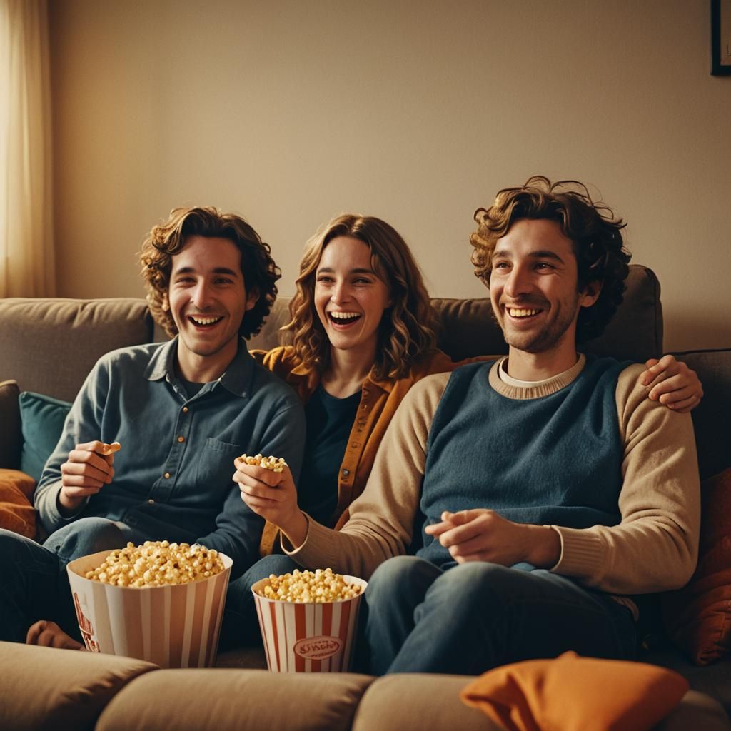 Cozy Movie Night with Friends: Wes Anderson Style