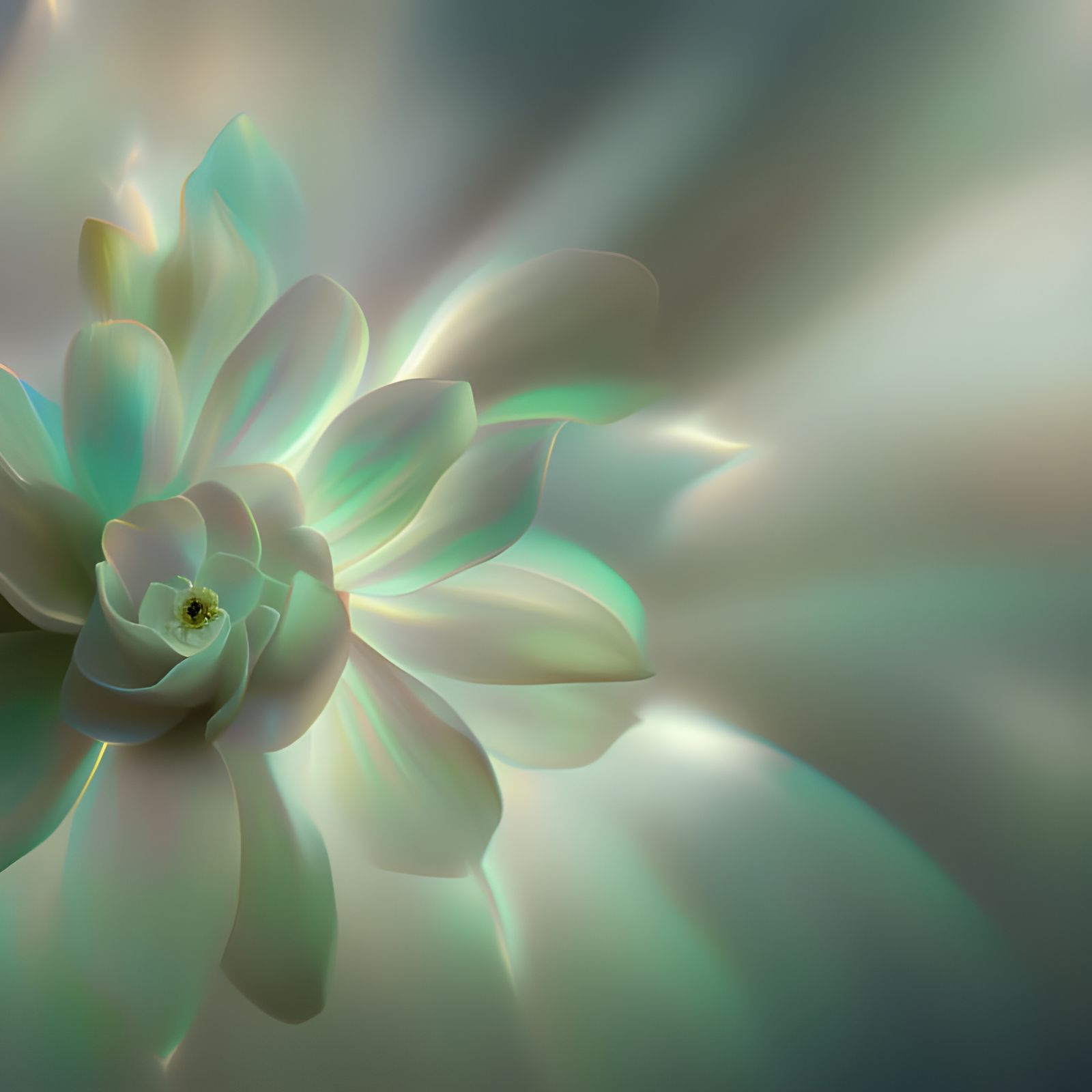 Iridescent Butterflies Compete for White Rose in Oil Paintin...