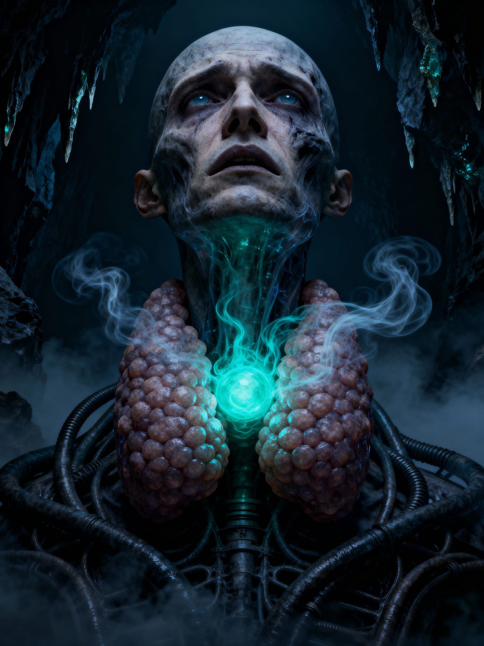Ethereal Goiter Figure in Dark Fantasy Art