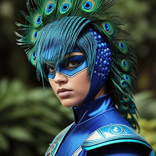 Blue Female Peacock Power Ranger