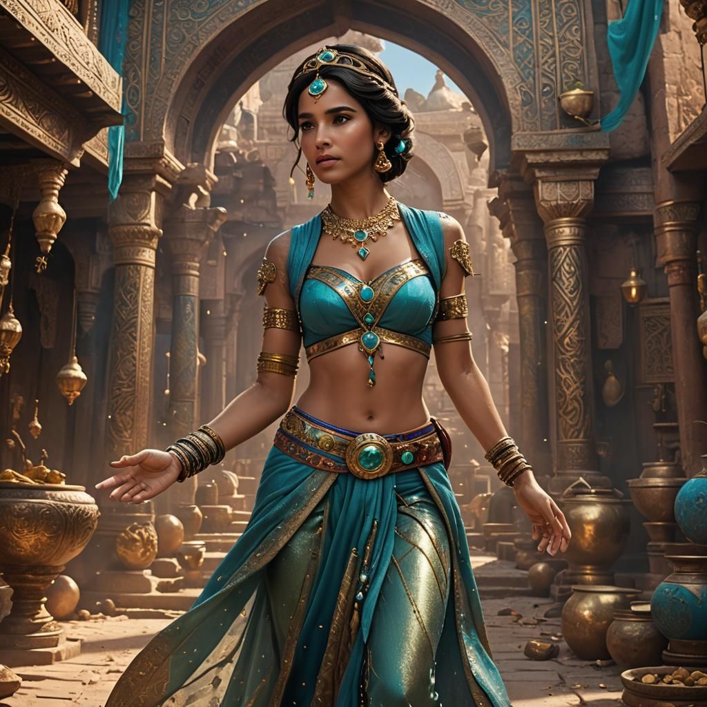 Princess Jasmine: Detailed Fantasy Art in 8K