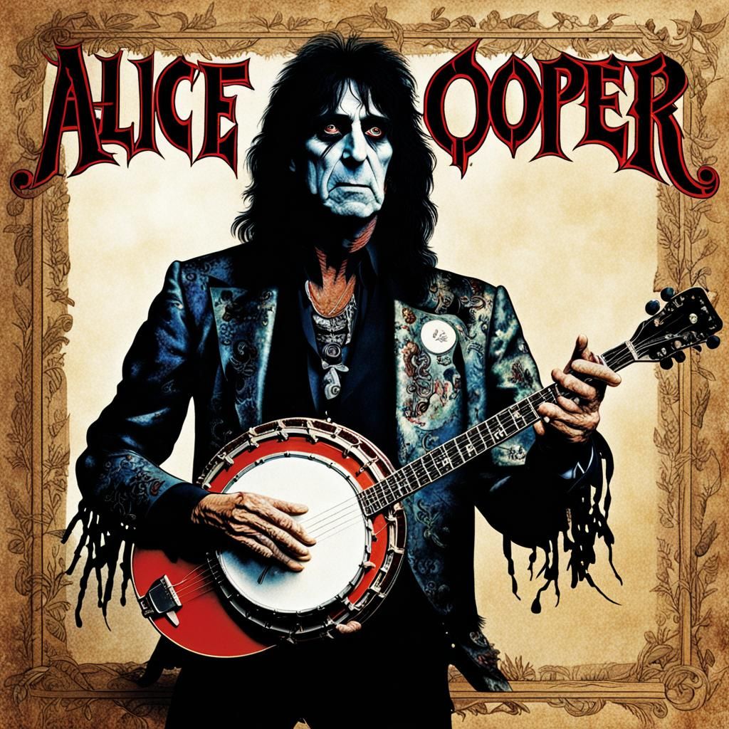 Alice Cooper Plays Banjo: Album Cover Art