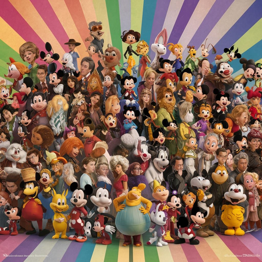 All Disney Characters Gather for Yearbook Photo