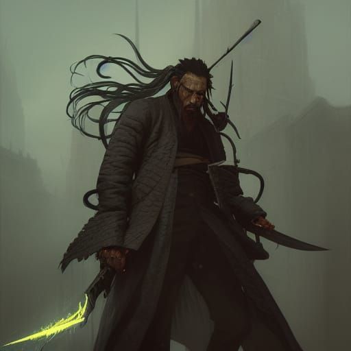 Kenpachi Zaraki: Dark Fantasy Concept Art in 8K