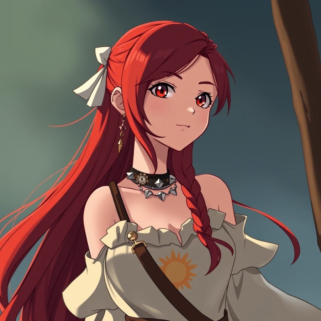 Anime Pirate Character in Studio Ghibli Style