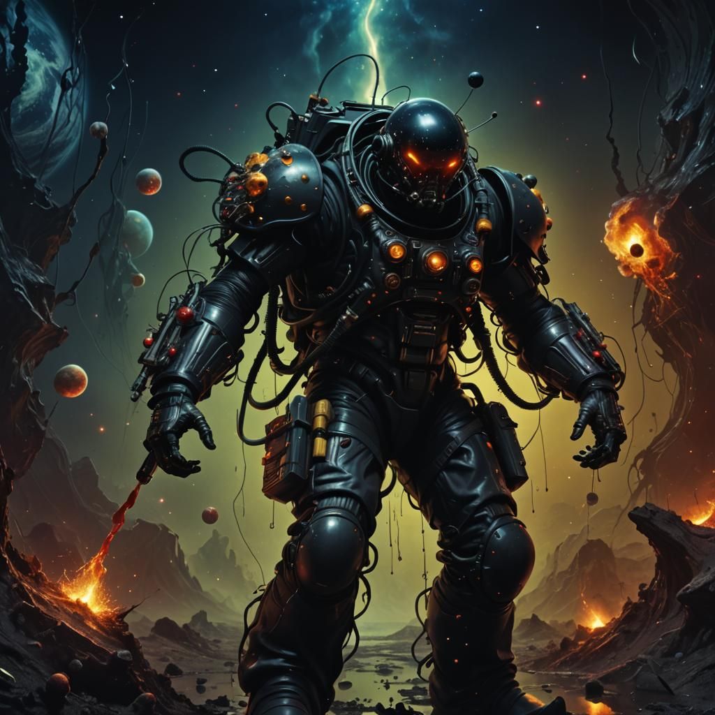 Fabius Bile Infected by Venom in Biomechanical Horror