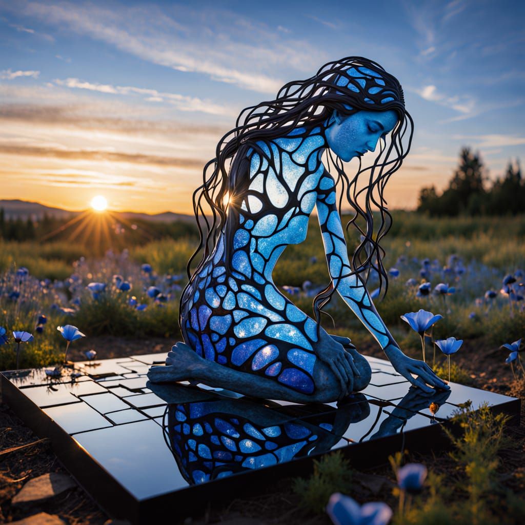 Surreal Fragmented Sculpture Celebrating Strength and Resili...