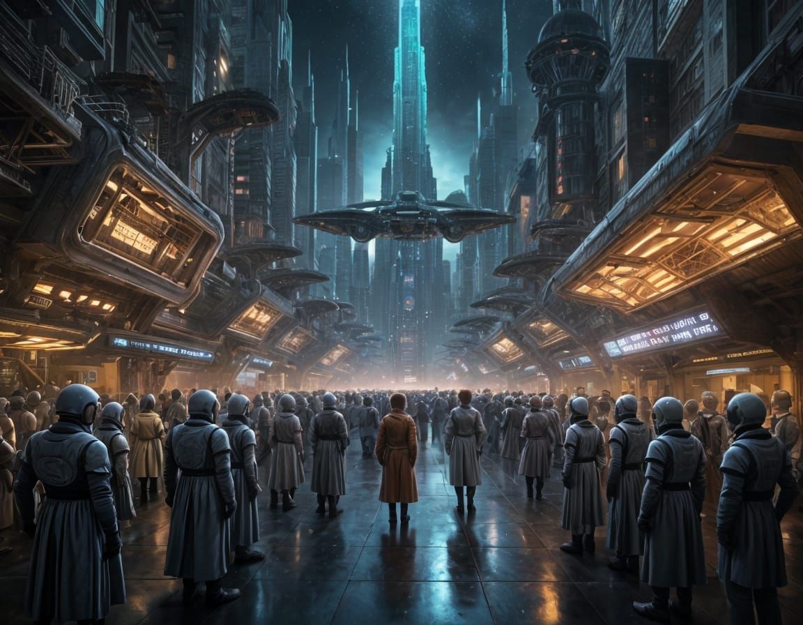 Galactic Empire in Futuristic Splendor