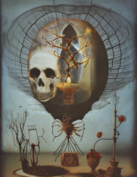 Intricate Skull Etching with Ice and Candle Smoke