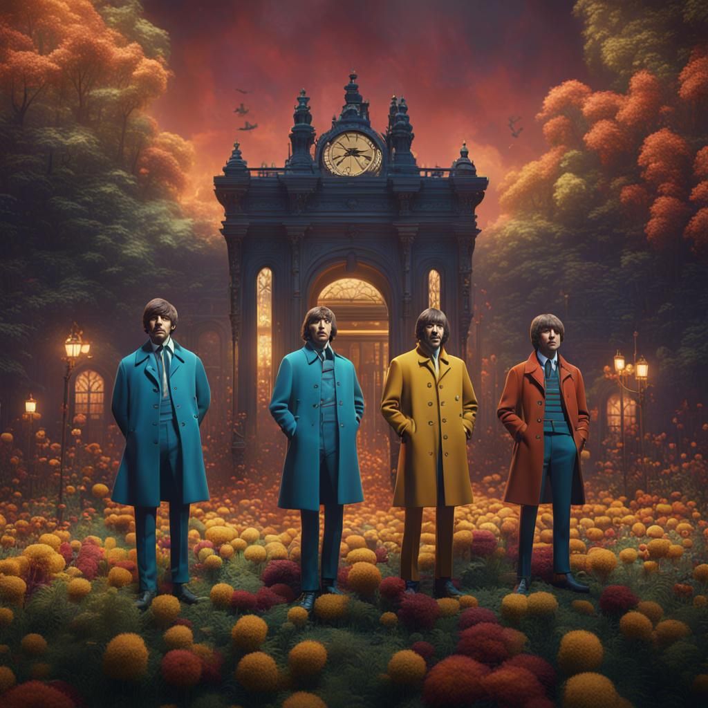 The Beatles: Detailed Matte Painting in Deep Color