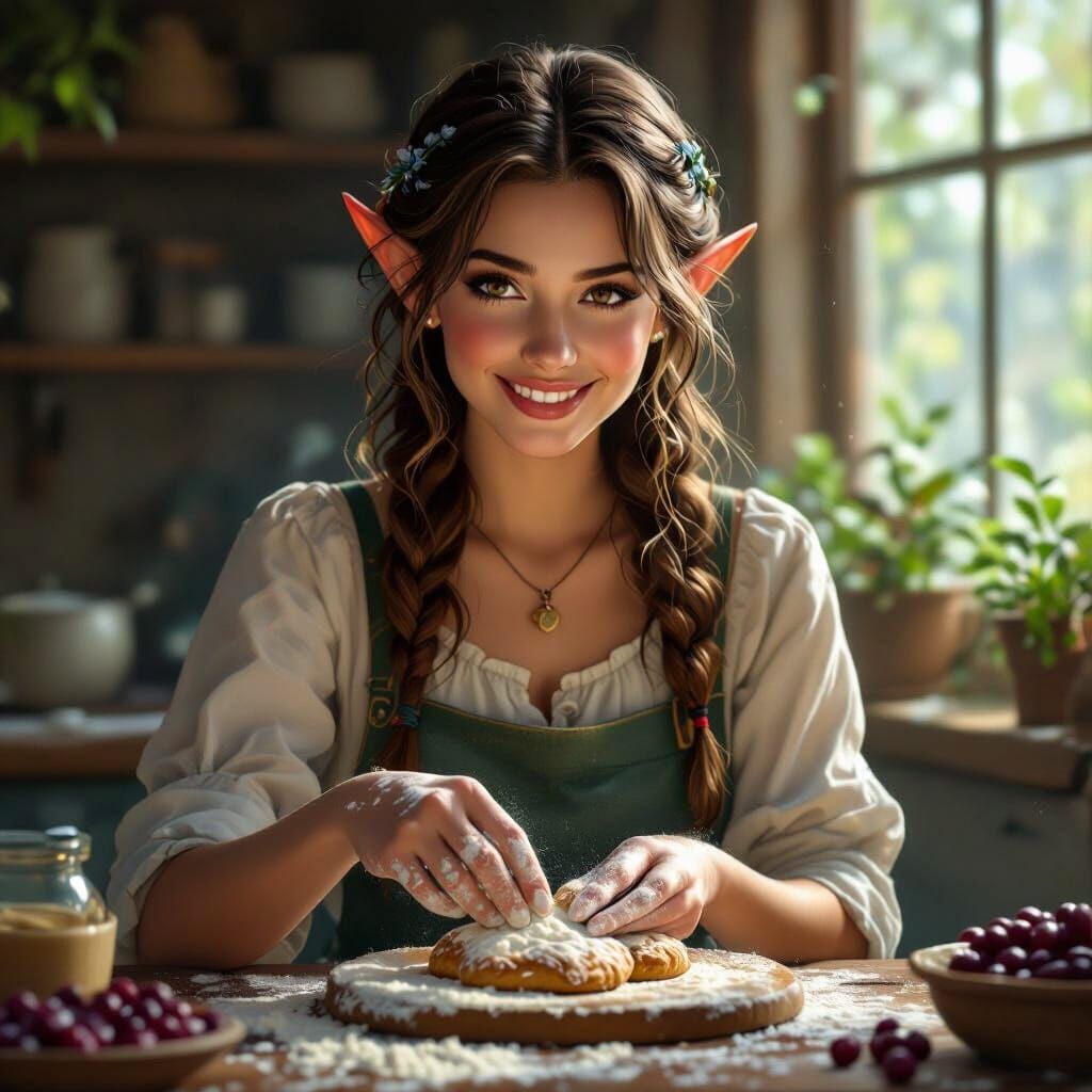 Baker Elf Foraging Enchanted Woods