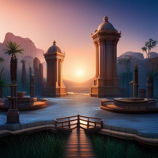 African Renaissance Monument: Detailed Fantasy Concept Art