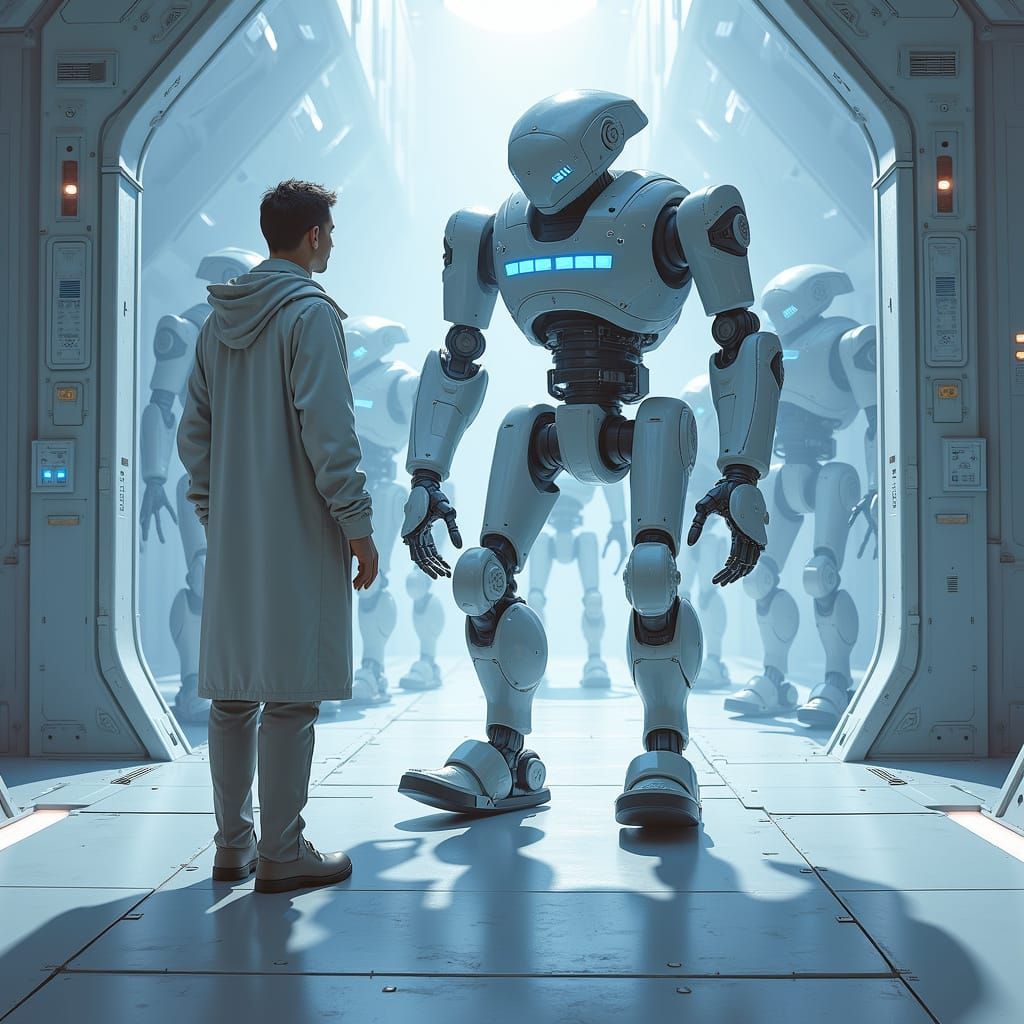 Lonely Robot Tends Stasis Pods of Biohumans on Spaceship in ...